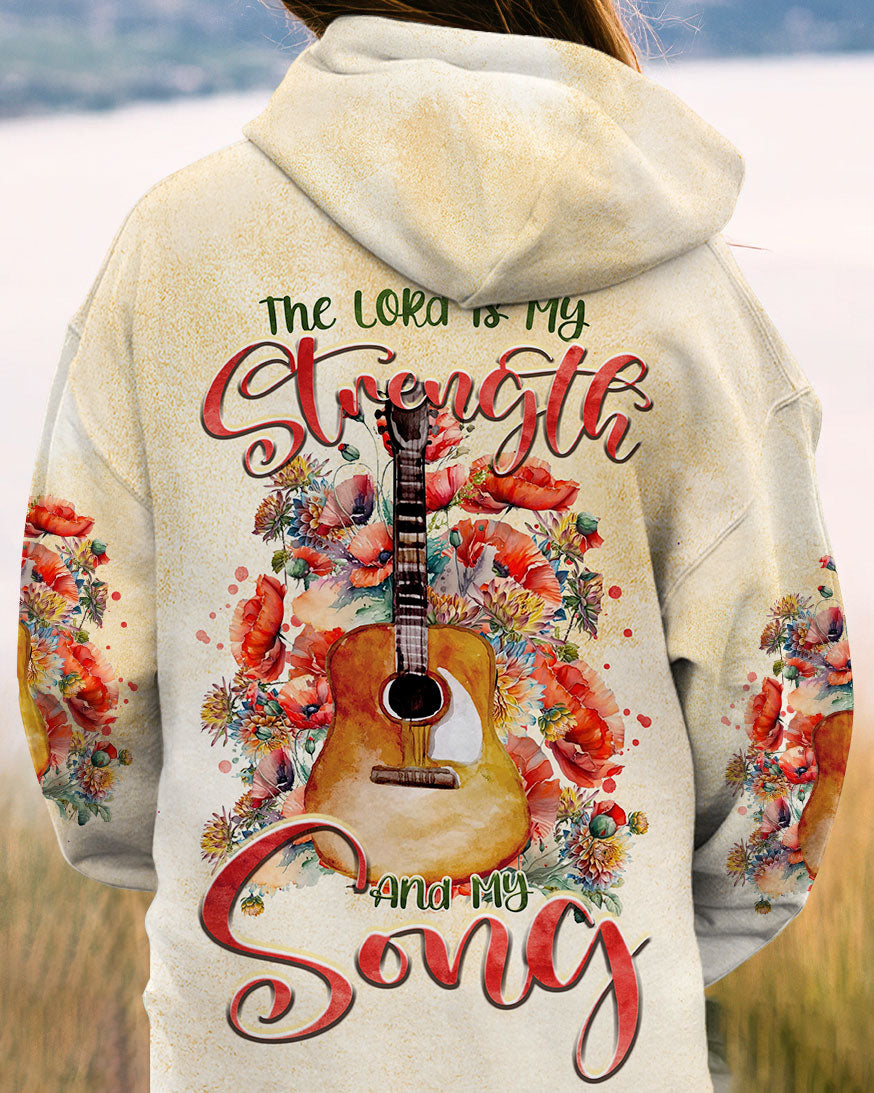 The Lord Is My Strength Guitar Floral Women's All Over Print Shirt - Tltr2709234