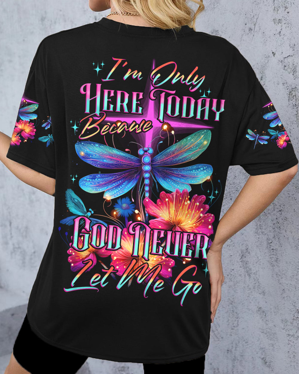 God Never Let Me Go Dragonfly Women's All Over Print Shirt - Tytd1007234