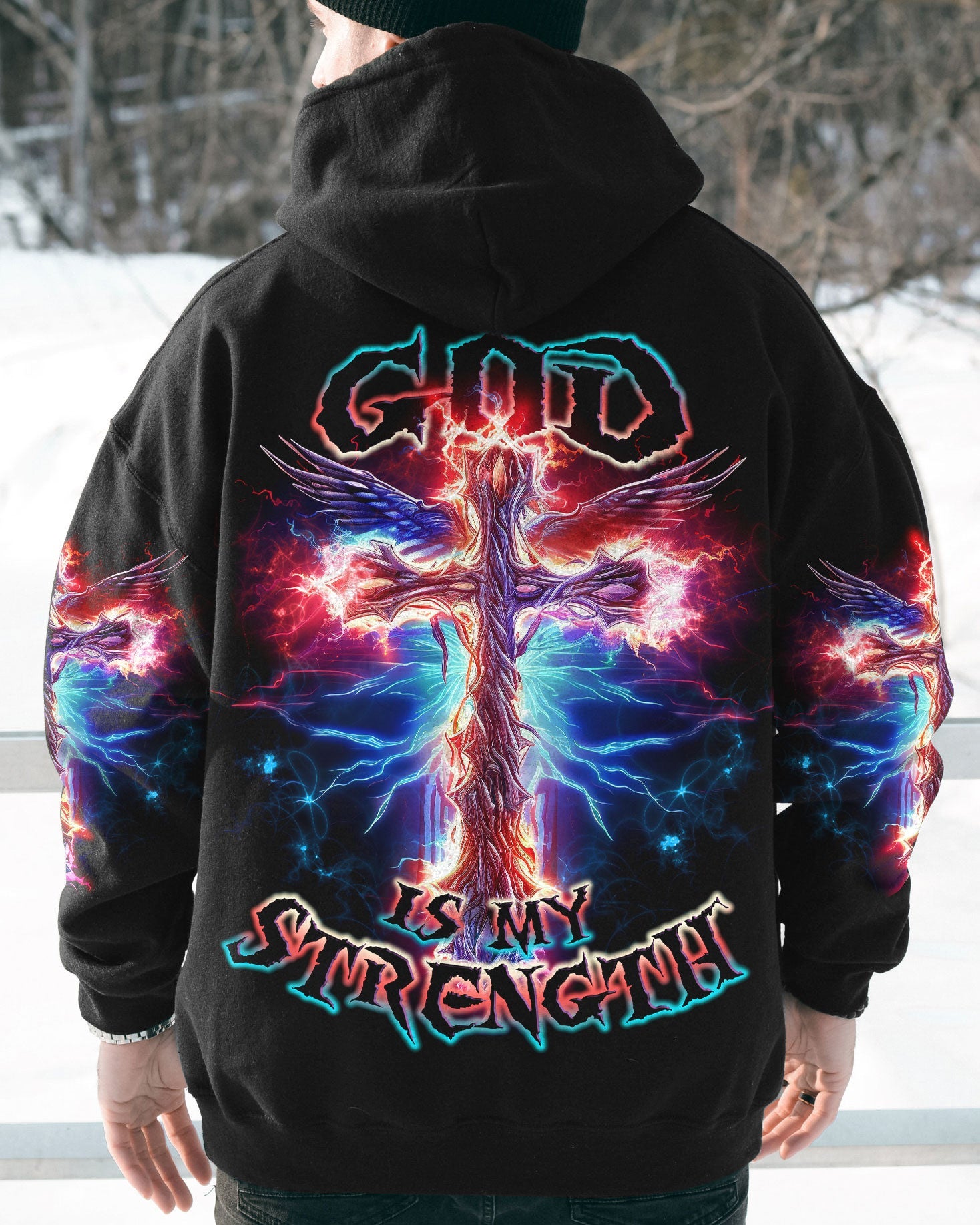 God Is My Strength Men's All Over Print Shirt - Tlno2309234