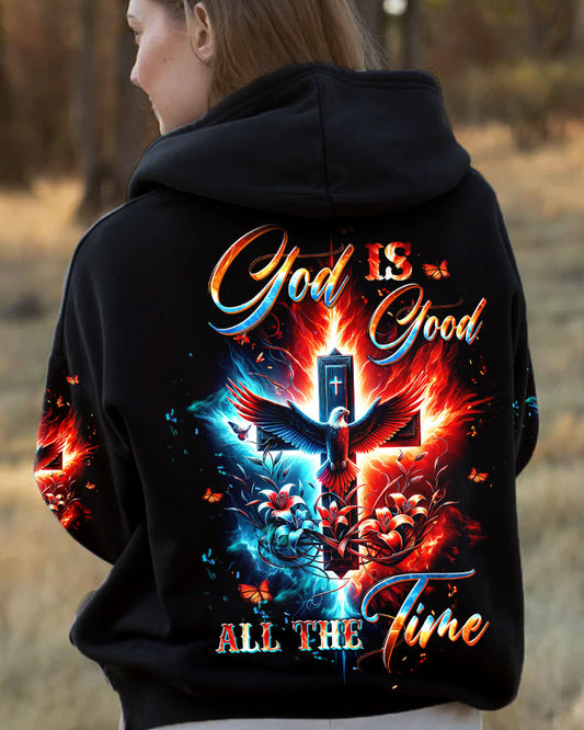 God Is Good All The Time Cross Eagle Women's All Over Print Shirt - Tltw1912232