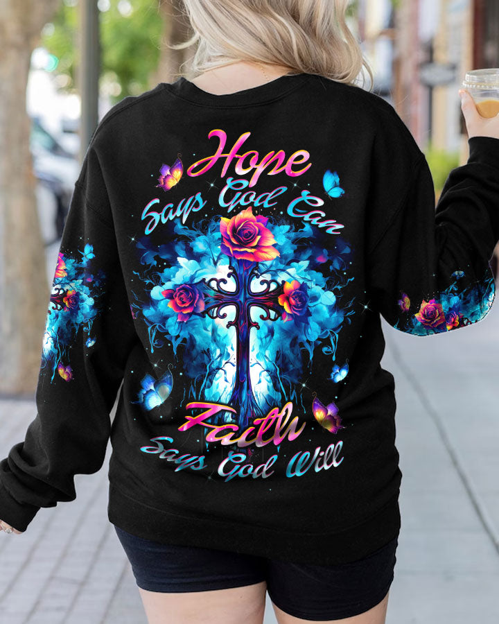 Hope Says God Can Women's All Over Print Shirt - Tltw2408231