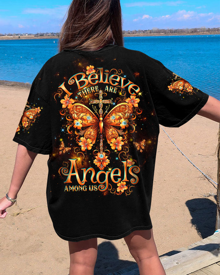 I Believe There Are Angels Among Us Butterfly Women's All Over Print Shirt - Tltw1907232