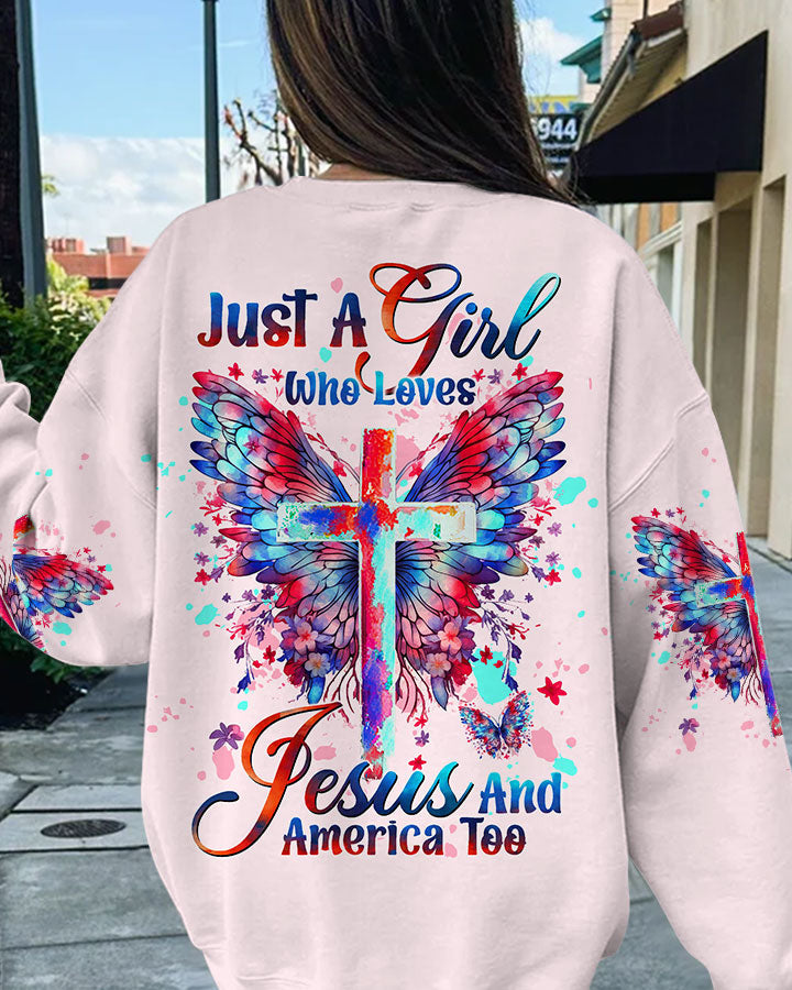 Loves Jesus And America Too Women's All Over Print Shirt - Tltw1609232