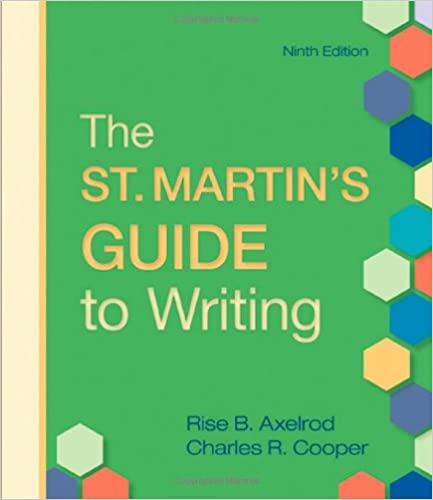 The St Martin's Guide to Writing 9th  9780312536121