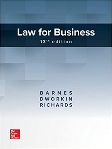 Law for Business (Irwin Business Law) 13th Edition