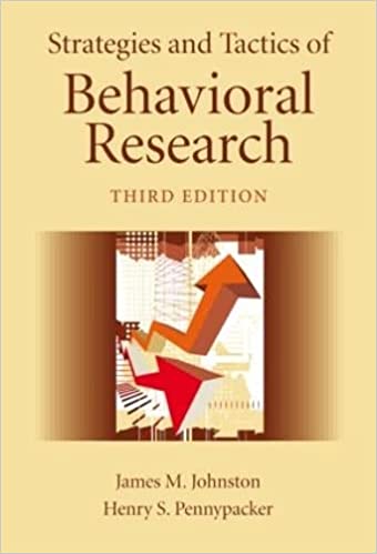Strategies and Tactics of Behavioral Research Third 3rd Edition