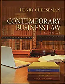 Contemporary Business Law 8th Edition by Henry Cheeseman