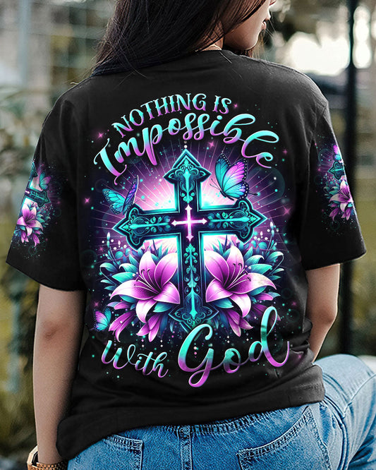 Nothing Is Impossible With God Women's All Over Print Shirt - Yhln1112232