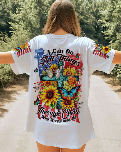 I Can Do All Things Flag Women's All Over Print Shirt - Tltw2007232