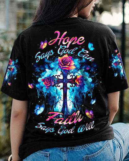 Hope Says God Can Women's All Over Print Shirt - Tltw2408231