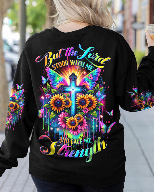 Lord Stood With Me Cross Wings Sunflower Women's All Over Print Shirt - Tltw1312233