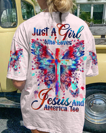 Loves Jesus And America Too Women's All Over Print Shirt - Tltw1609232