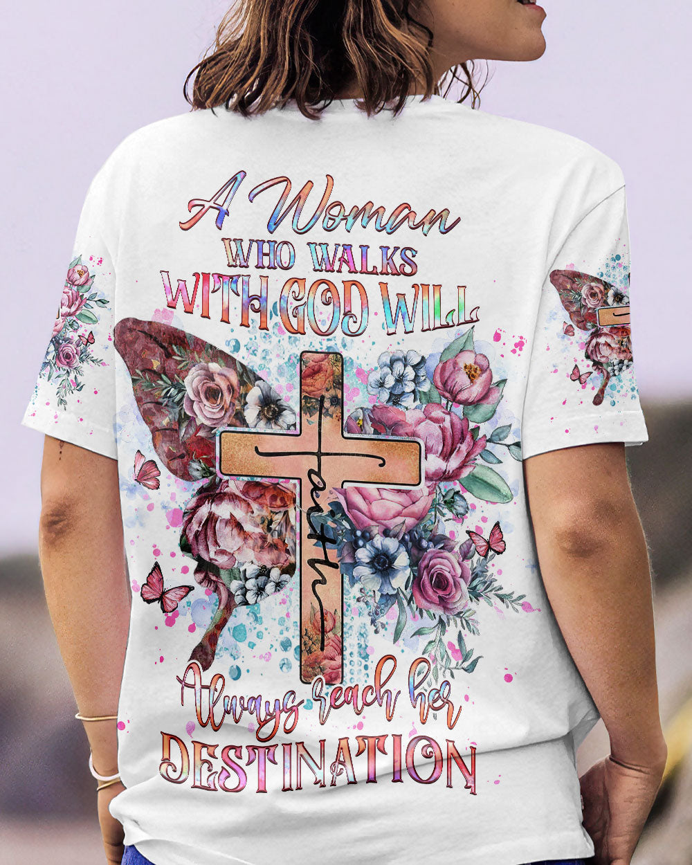 A Woman Who Walks With God Women's All Over Print Shirt - Yhhg0507233