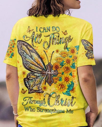 I Can Do All Things Butterfly Women's All Over Print Shirt - Yhhg1107233