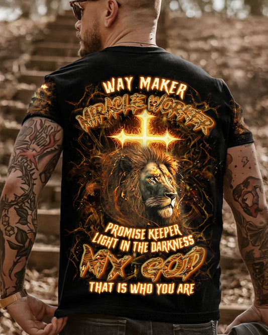 Way Maker Miracle Worker Cross Lion Men's All Over Print Shirt - Yhln1903244