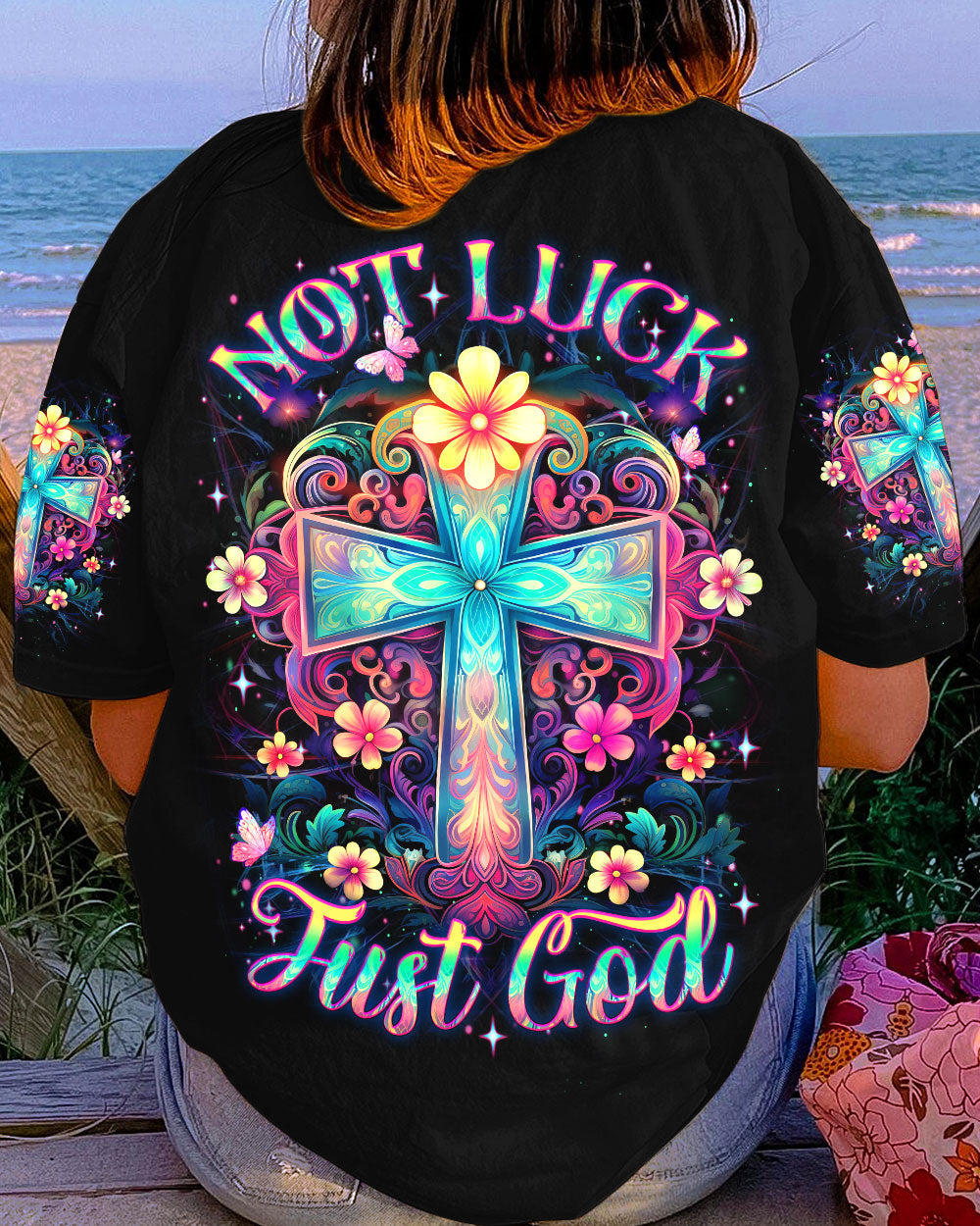 Not Luck Just God Women's All Over Print Shirt - Yhdu0410231