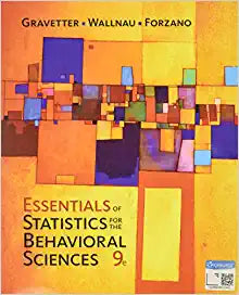 Essentials of Statistics for the Behavioral Sciences 9th Edition by Frederick J Gravetter