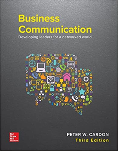 Business Communication 3th Edition by Peter W. Cardon