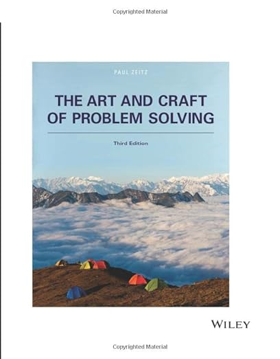 The Art and Craft of Problem Solving 3rd Edition by Paul Zeitz