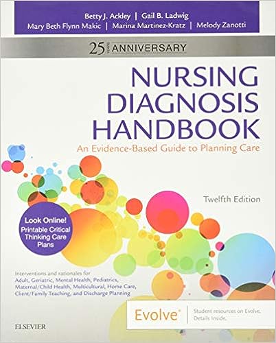 Nursing Diagnosis Handbook An Evidence-Based Guide to Planning Care 12th  - Betty J. Ackley