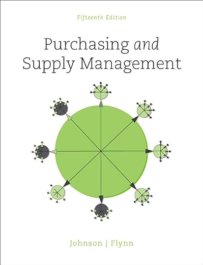 Purchasing and Supply Management 15th Edition