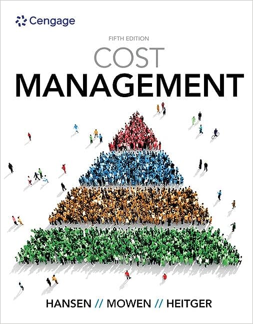 Cost Management 5th Edition by Don R. Hansen