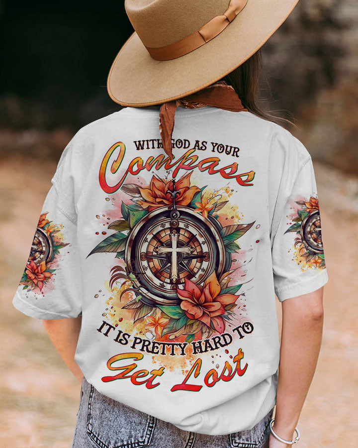 With God As Your Compass Women's All Over Print Shirt - Tltw1807235