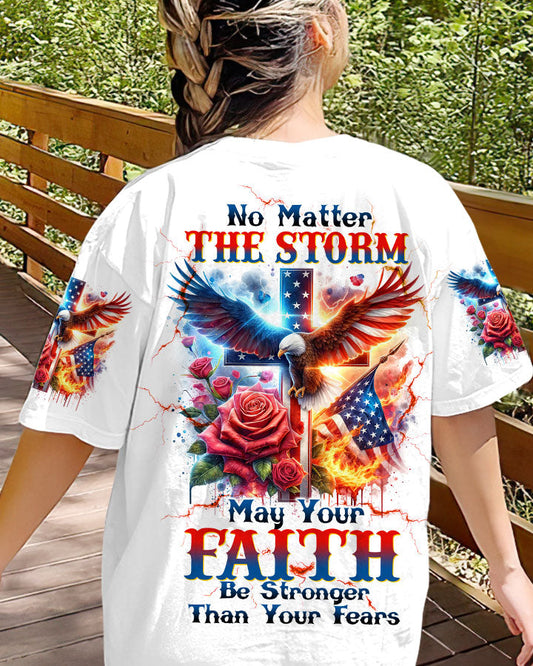 No Matter The Storm Eagle Rose Women's All Over Print Shirt - Tltw1502244