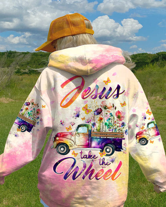 Jesus Take The Wheel Truck Floral Women's All Over Print Shirt - Tltw0212233