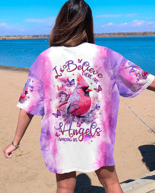 I Believe There Are Angels Among Us Cardinal Women's All Over Print Shirt - Tltw0408232