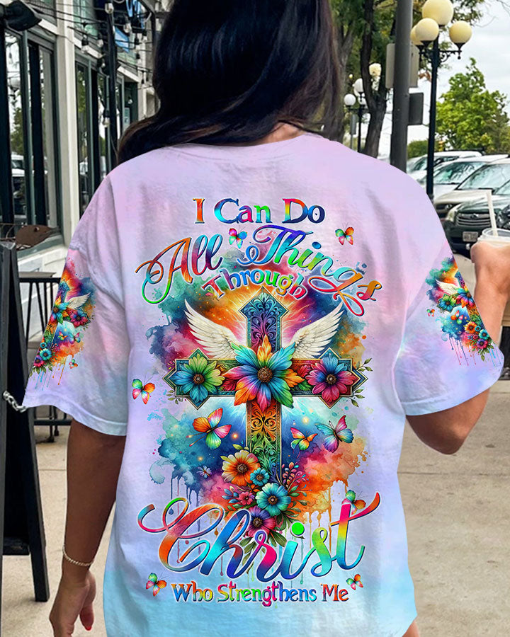 I Can Do All Things Through Christ Colorful Women's All Over Print Shirt - Tltw1511233