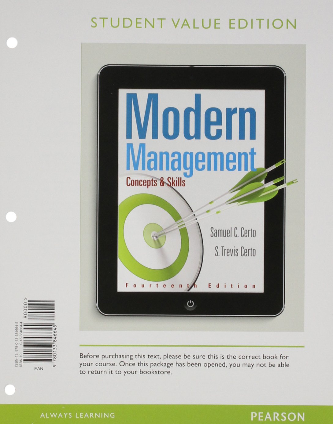 Modern Management Concepts and Skills 14th- Samuel C. Certo &amp; S. Trevis Certo