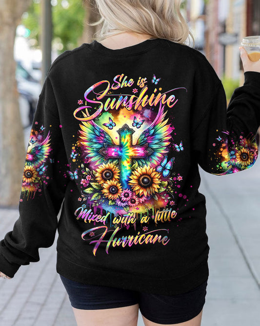 She Is Sunshine Cross Wings Sunflower Women's All Over Print Shirt - Tltw3011234