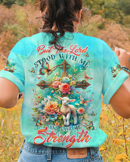 But The Lord Stood With Me Lamb Women's All Over Print Shirt - Tltw0111234