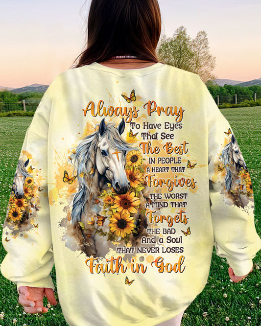 Always Pray To Have Eyes Horses Women's All Over Print Shirt - Tltw1001245