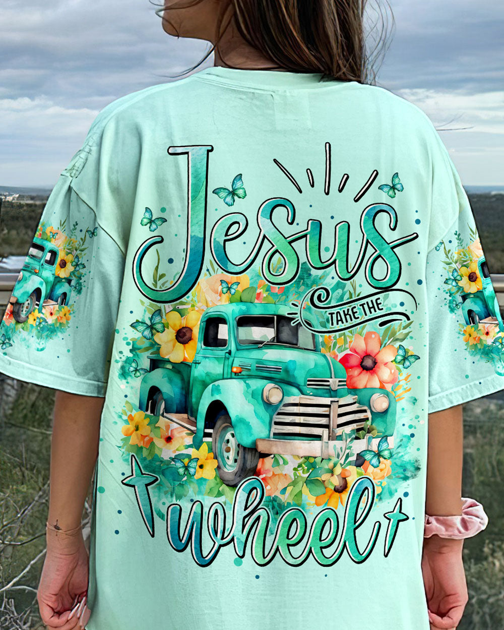 Jesus Take The Wheel Women's All Over Print Shirt - Tytm2311233