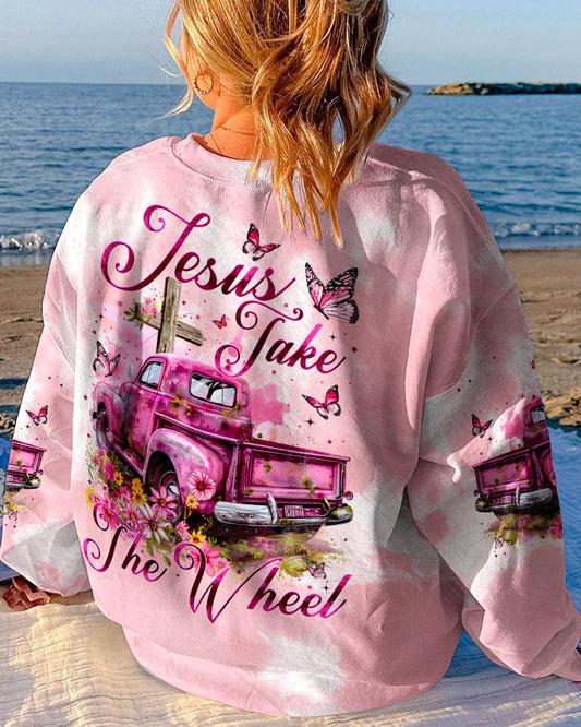 Jesus Take The Wheel Tie Dye Women's All Over Print Shirt - Tytm2902242