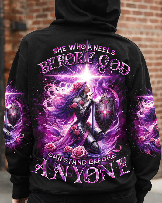 She Who Kneels Before God Warrior Women's All Over Print Shirt - Tlno1901243