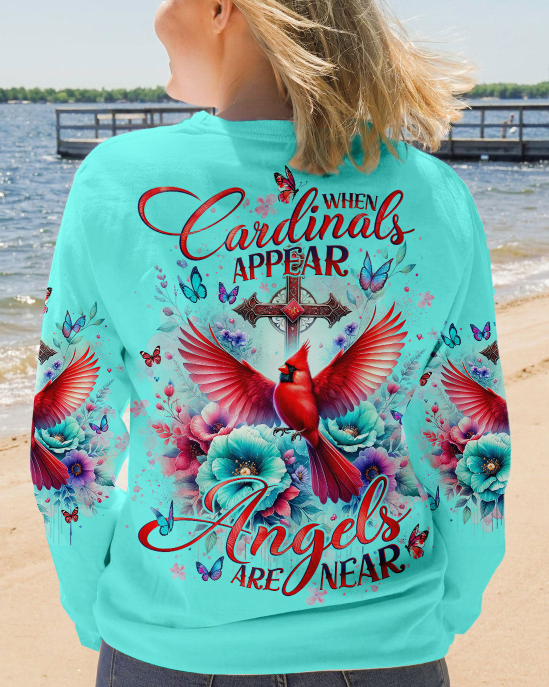 When Cardinals Appear Angels Are Near Women's All Over Print Shirt - Tlno1912234