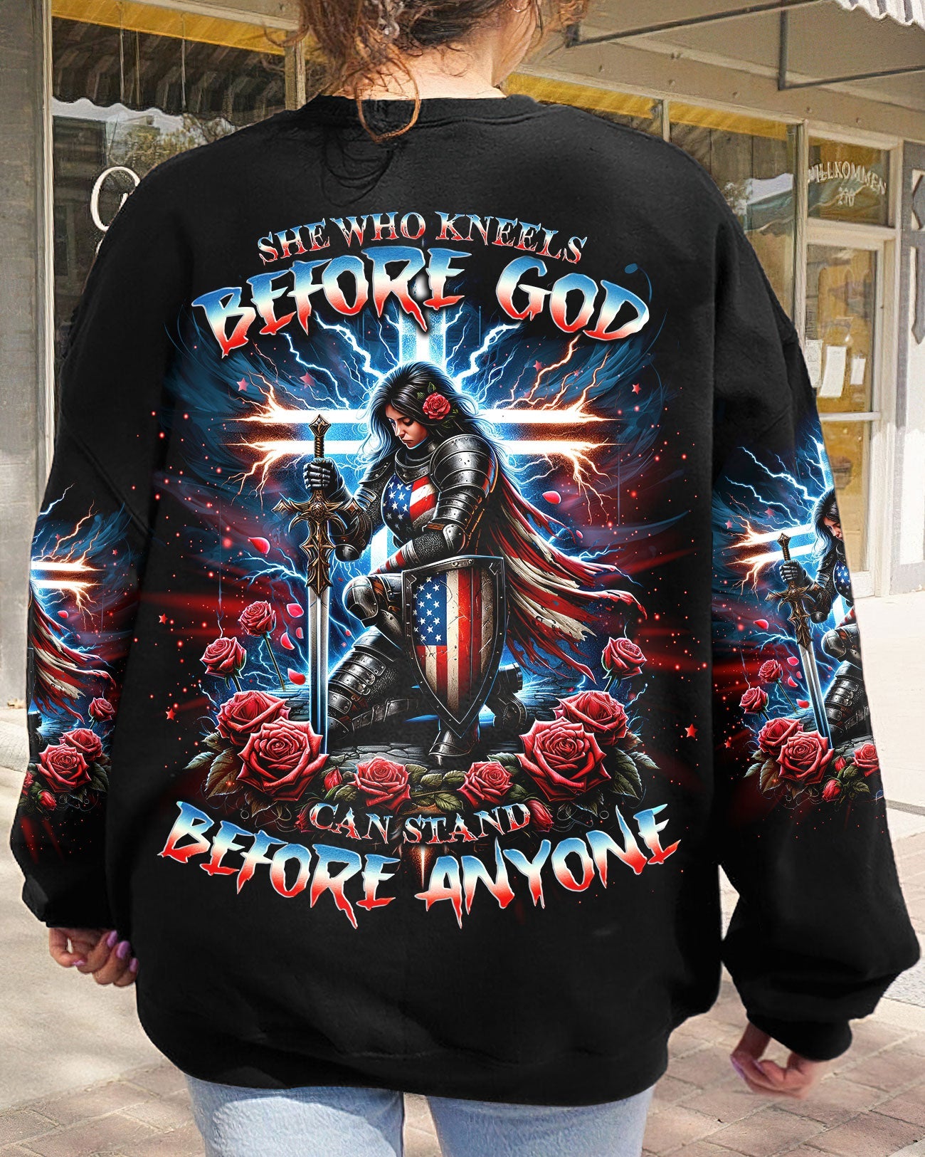 She Who Kneels Before God Warrior Rose Women's All Over Print Shirt - Tlno1112233