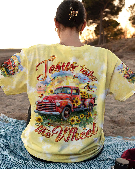 Jesus Take The Wheel Tie Dye Women's All Over Print Shirt - Tytm0603242