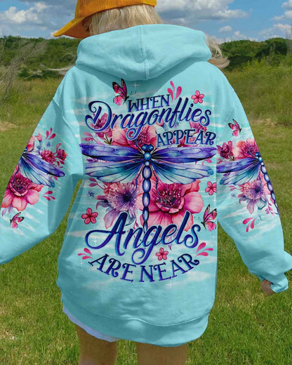 When Dragonflies Appear Angels Are Near Women's All Over Print Shirt - Tlno0909233