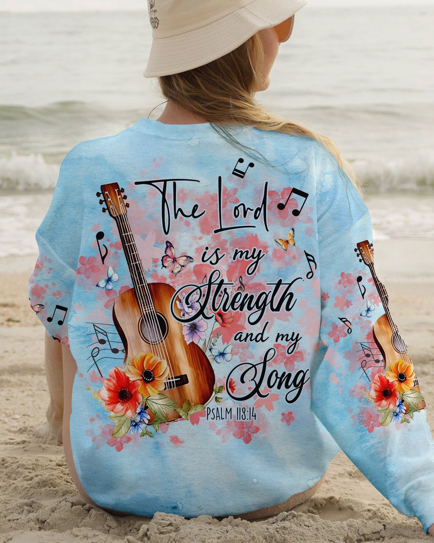 The Lord Is My Strength Guitar Women's All Over Print Shirt - Tlno1609234