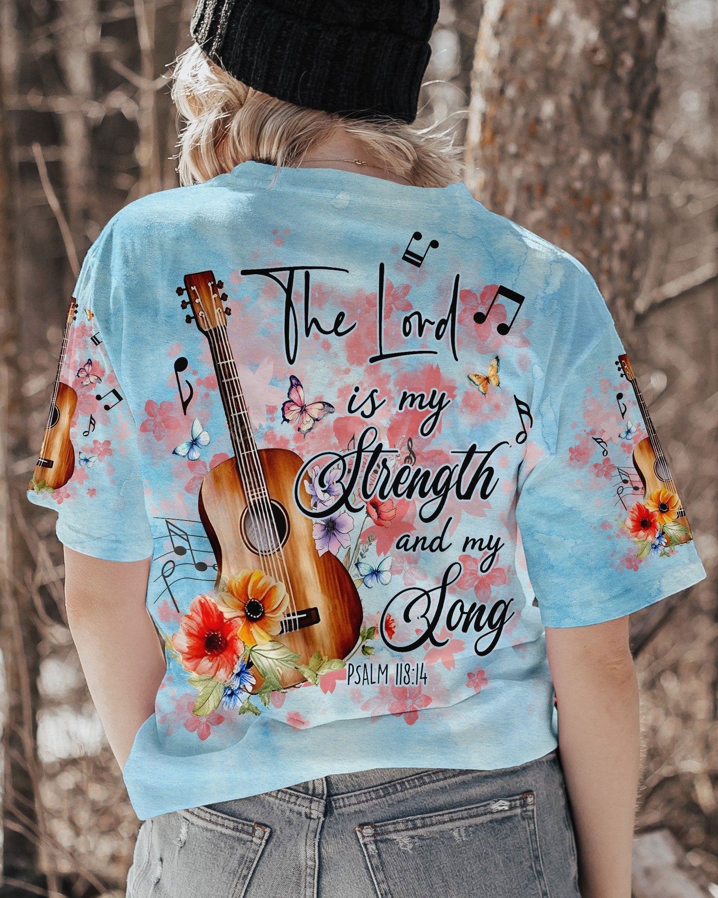 The Lord Is My Strength Guitar Women's All Over Print Shirt - Tlno1609234