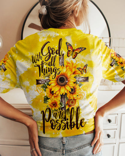 With God All Things Are Possible Women's All Over Print Shirt - Ty2707233