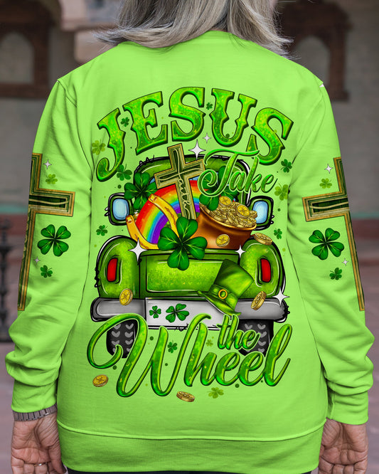 Jesus Take The Wheel Patrick's Day Women's All Over Print Shirt - Ty0301242