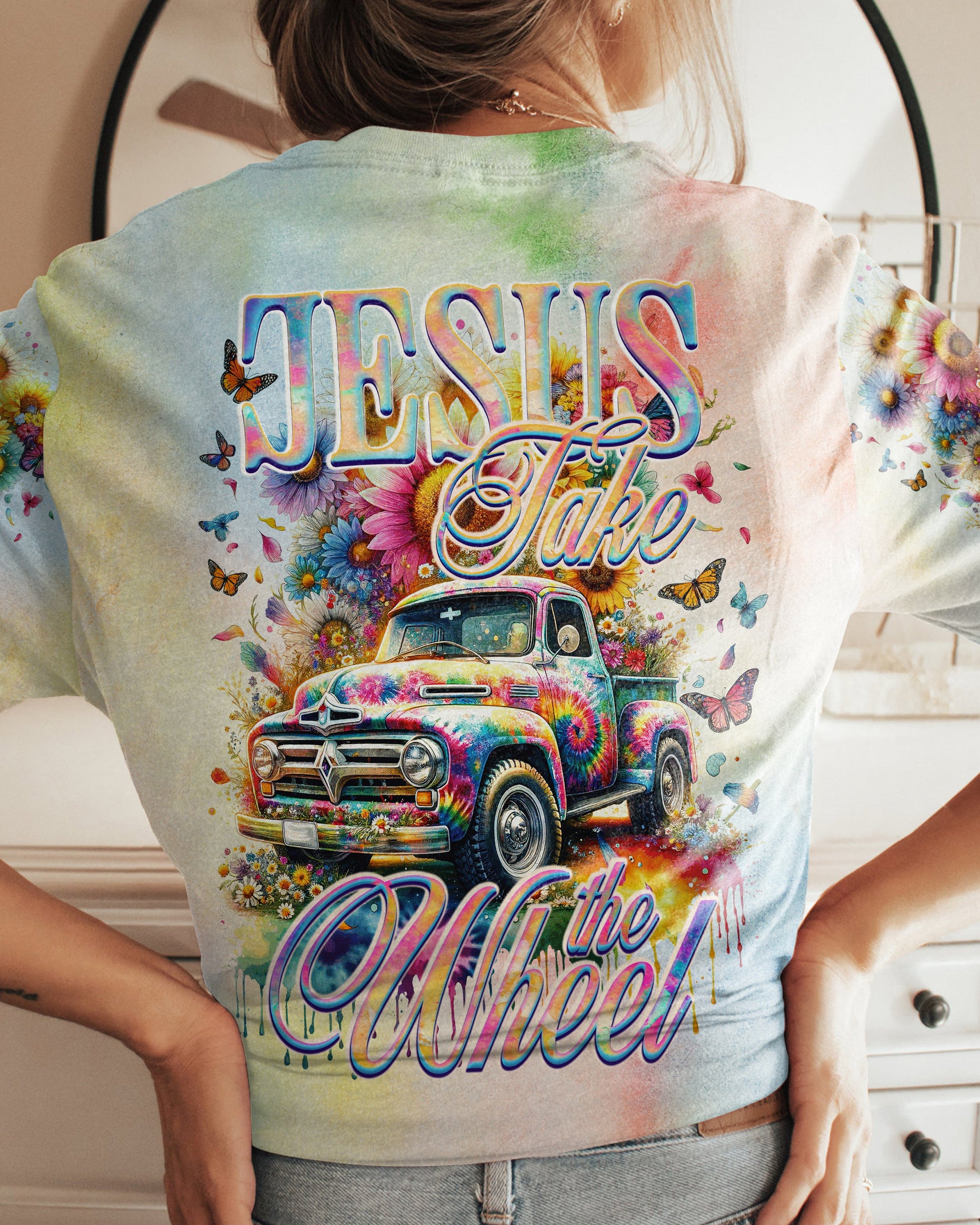 Jesus Take The Wheel Women's All Over Print Shirt - Ty1811232