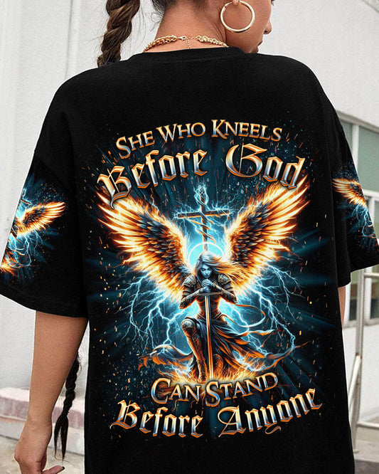 She Who Kneels Before God Women's All Over Print Shirt - Yhkd0203241