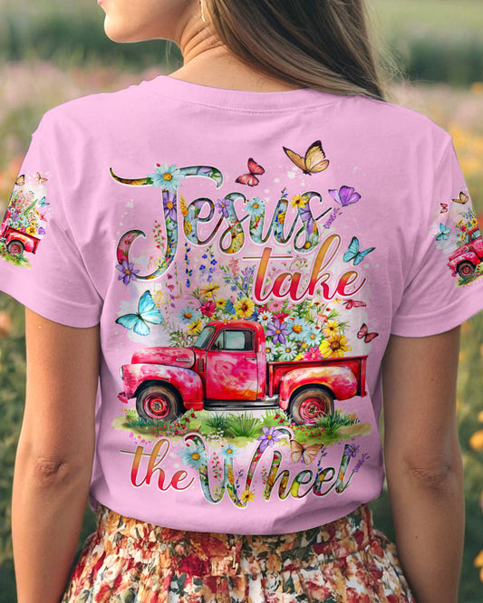 Jesus Take The Wheel Flowers Women's All Over Print Shirt - Tytd2103242