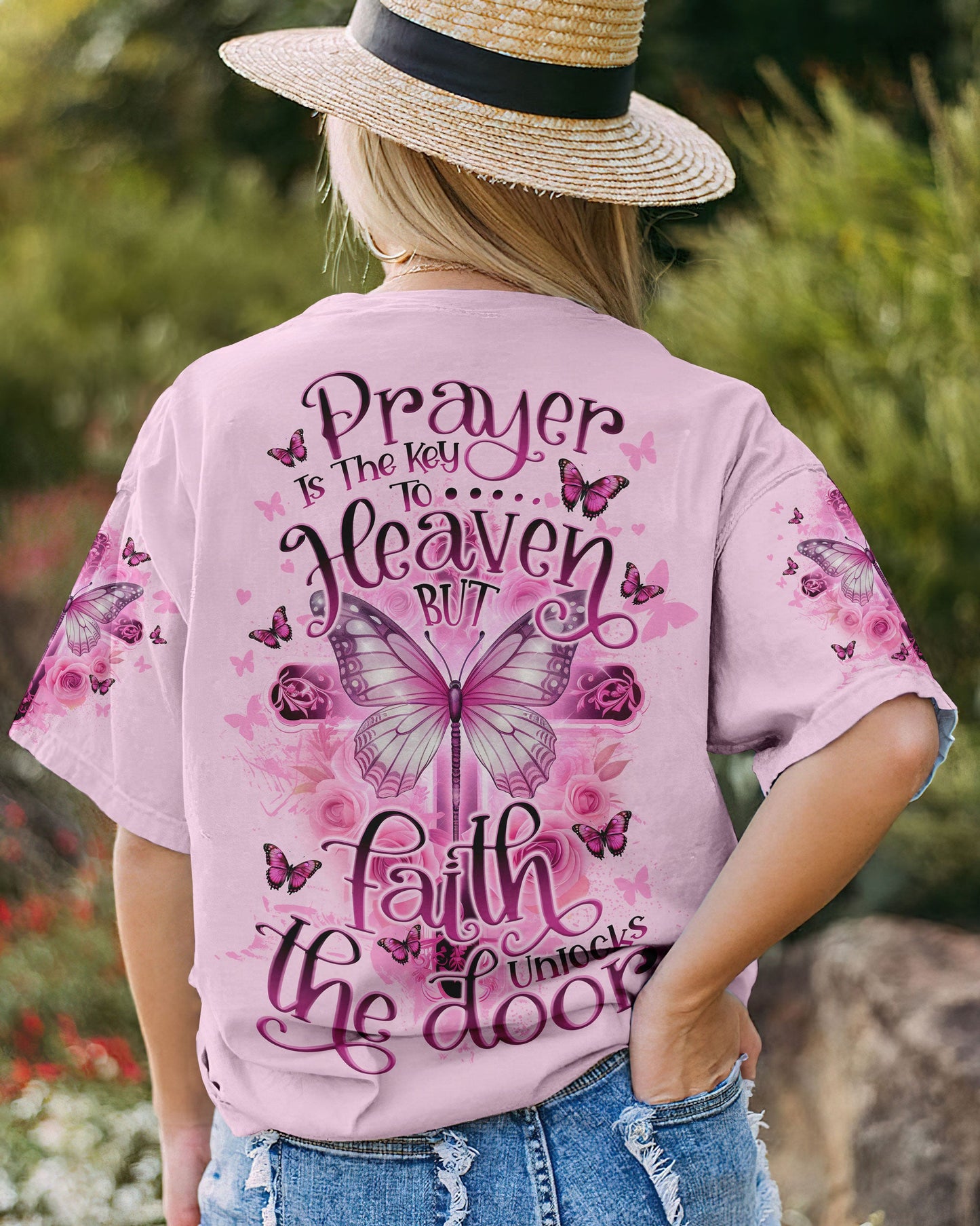 Faith Unlocks The Door Women's All Over Print Shirt - Tlno1407238